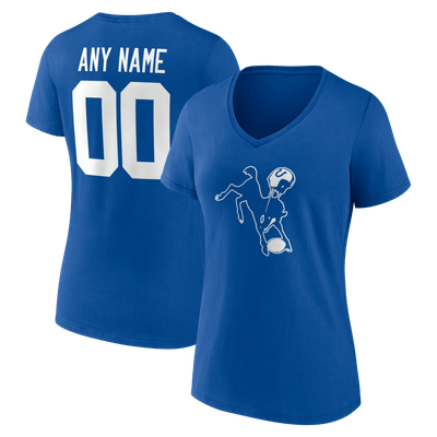 Indianapolis Colts Women's Team Authentic Classic Personalized Name & Number V-Neck T-Shirt - Royal