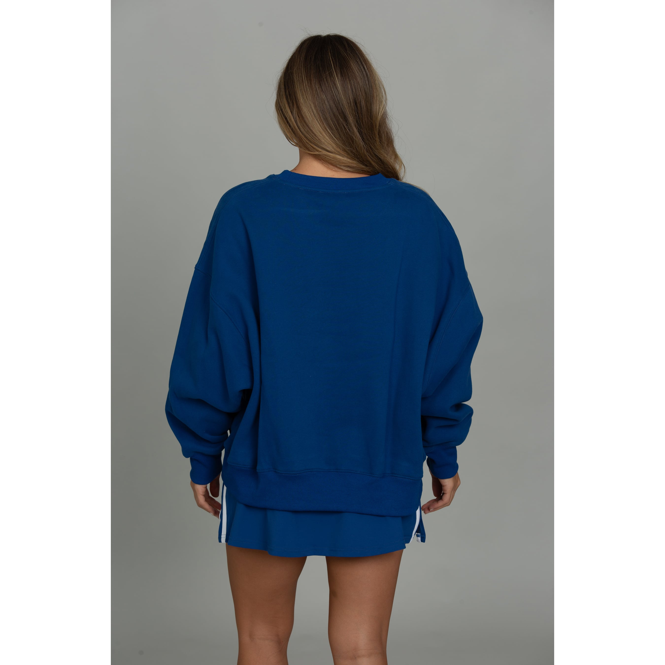 Sweat-shirt à manches larges pour femme Royal Indianapolis Colts x Gold Hinge