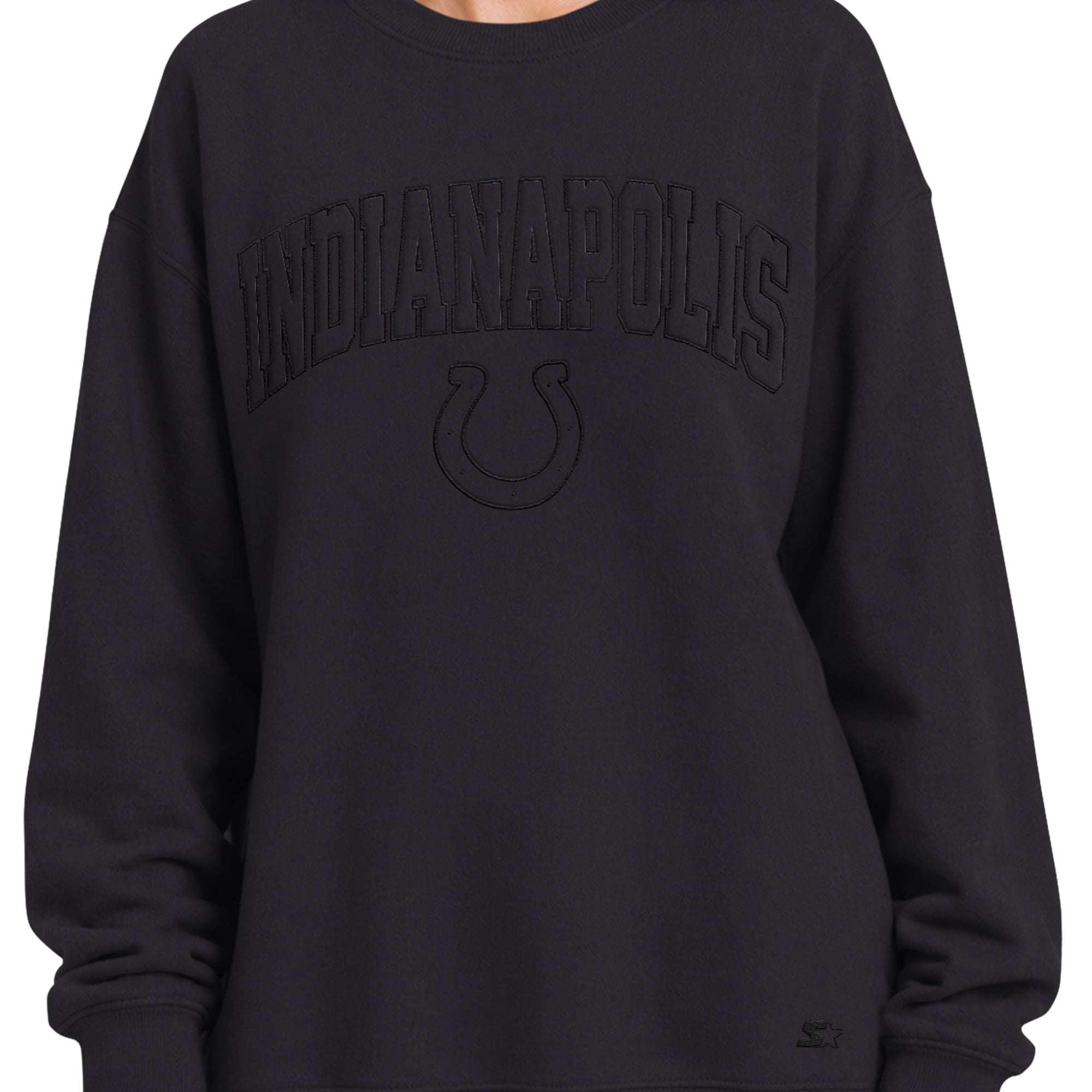 Sweat-shirt oversize en polaire Starter Black Indianapolis Colts pour femme