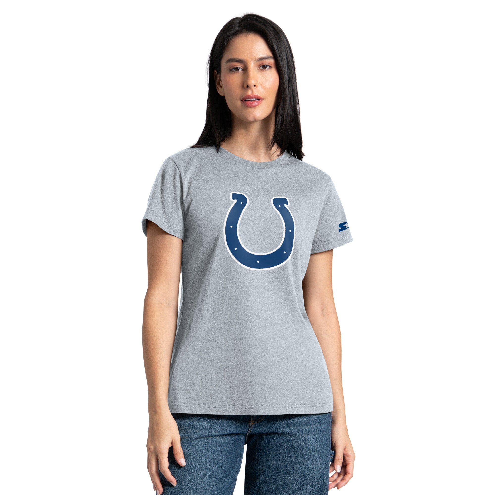 Women's Starter Gray/Royal Indianapolis Colts Hoodie & T-Shirt Combo Pack