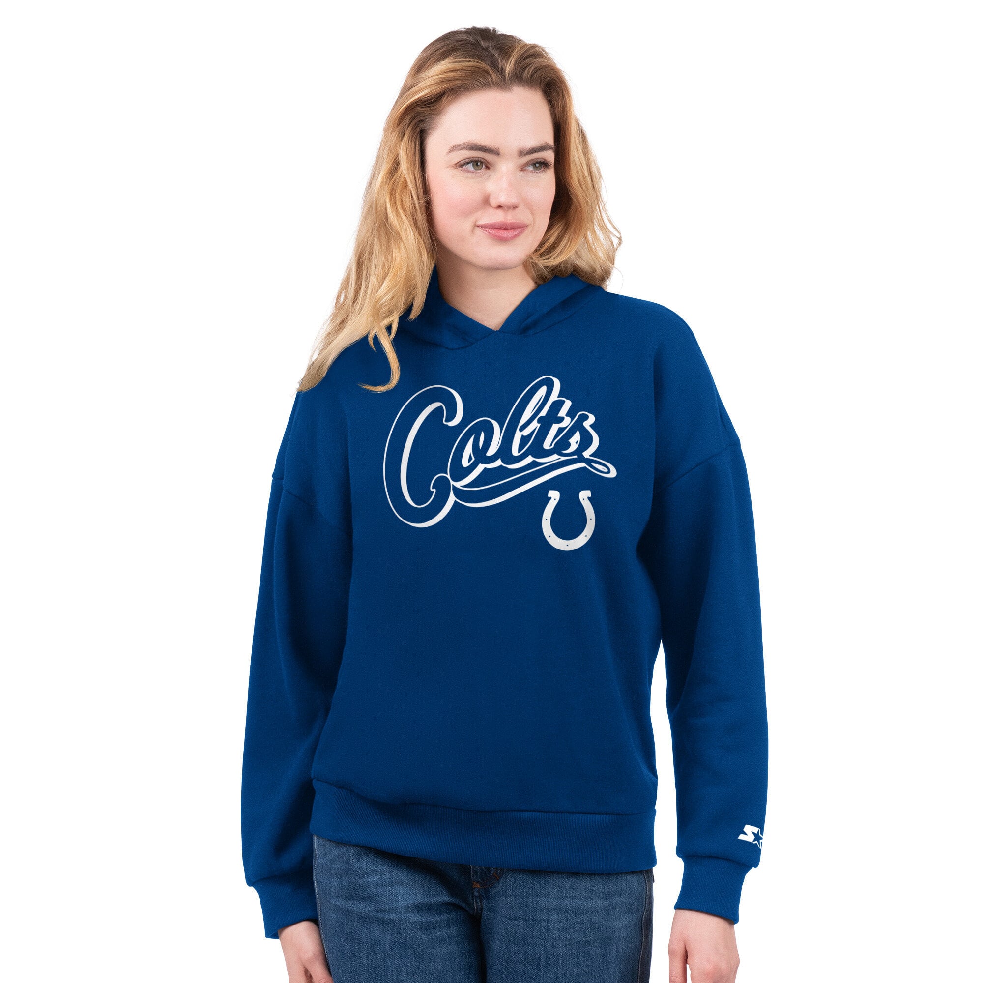 Women's Starter Gray/Royal Indianapolis Colts Hoodie & T-Shirt Combo Pack