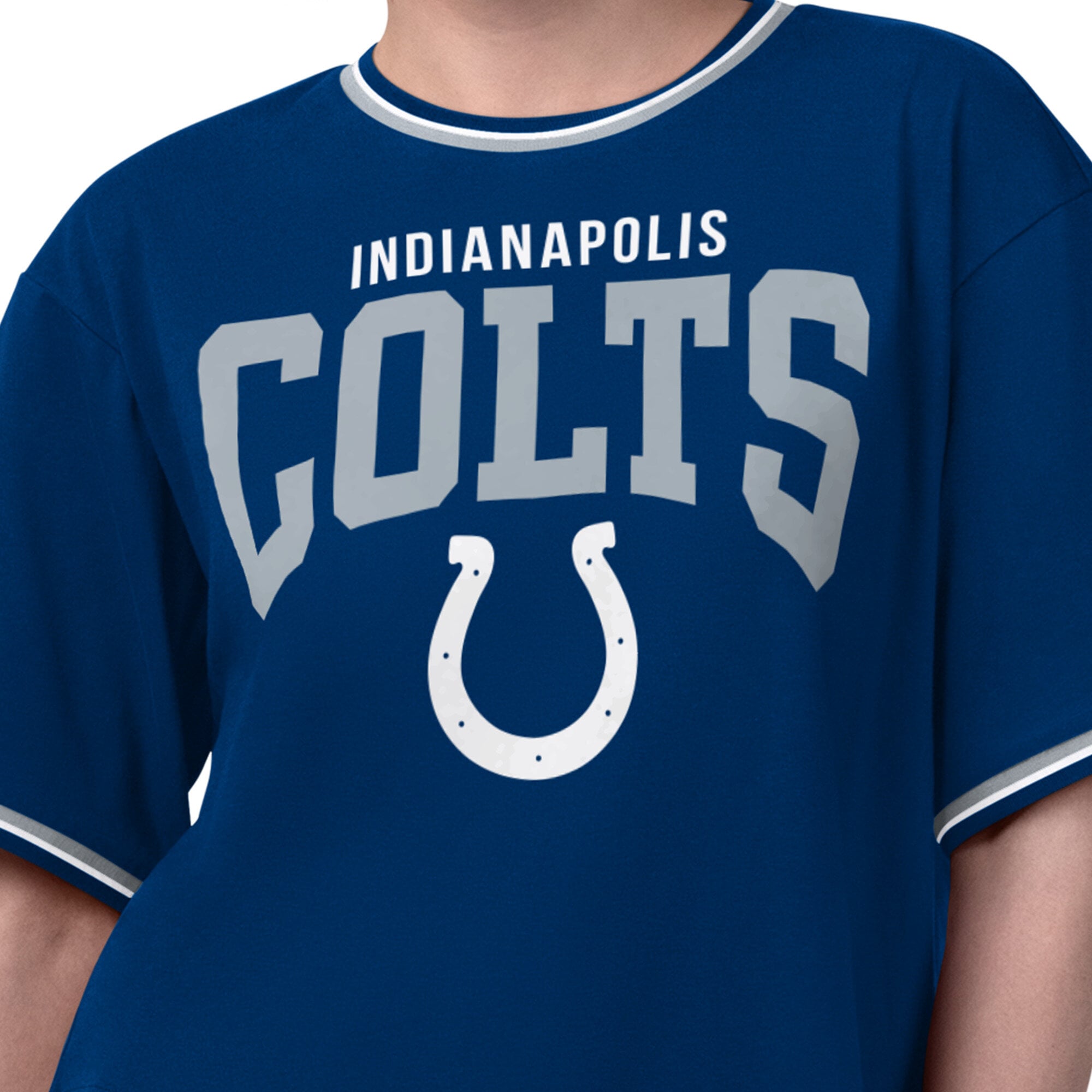 Women's Starter  Royal Indianapolis Colts Ace Cropped T-Shirt