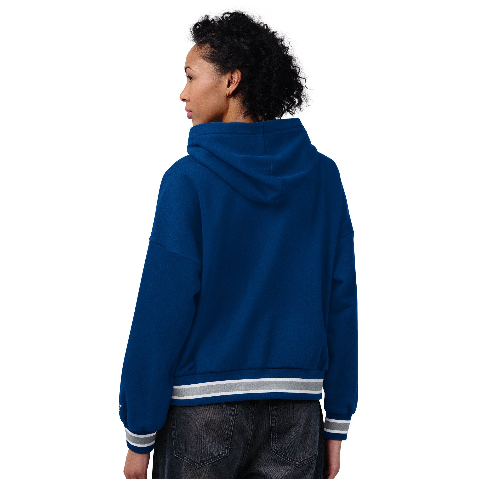 Sweat à capuche Starter Royal pour femmes, motif plaque de base des Colts d'Indianapolis