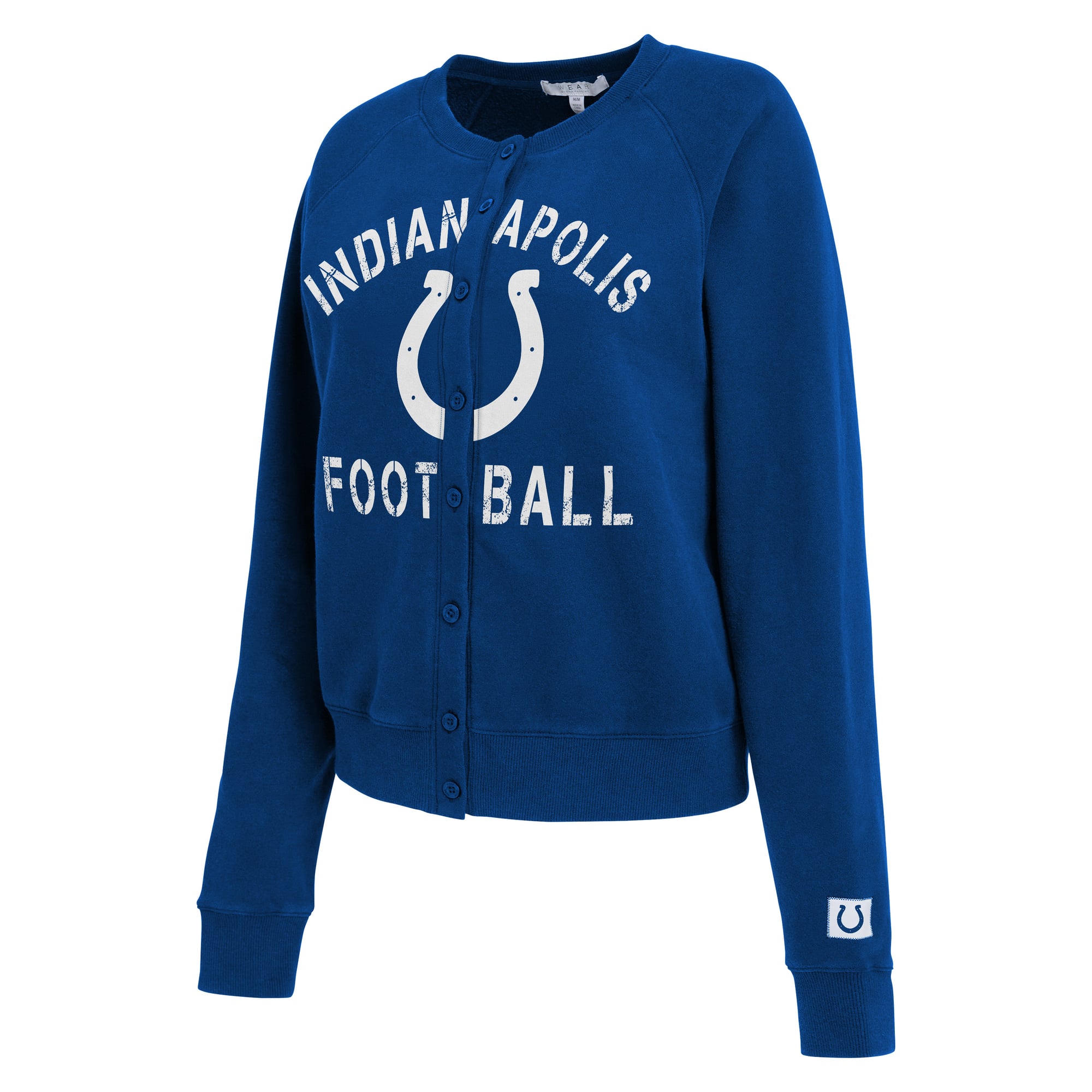 Gilet cardigan chiné Royal Indianapolis Colts pour femme de la marque WEAR by Erin Andrews