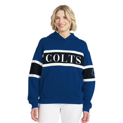  Indianapolis Colts WEAR by Erin Andrews Women's Stripe Hoodie - Royal