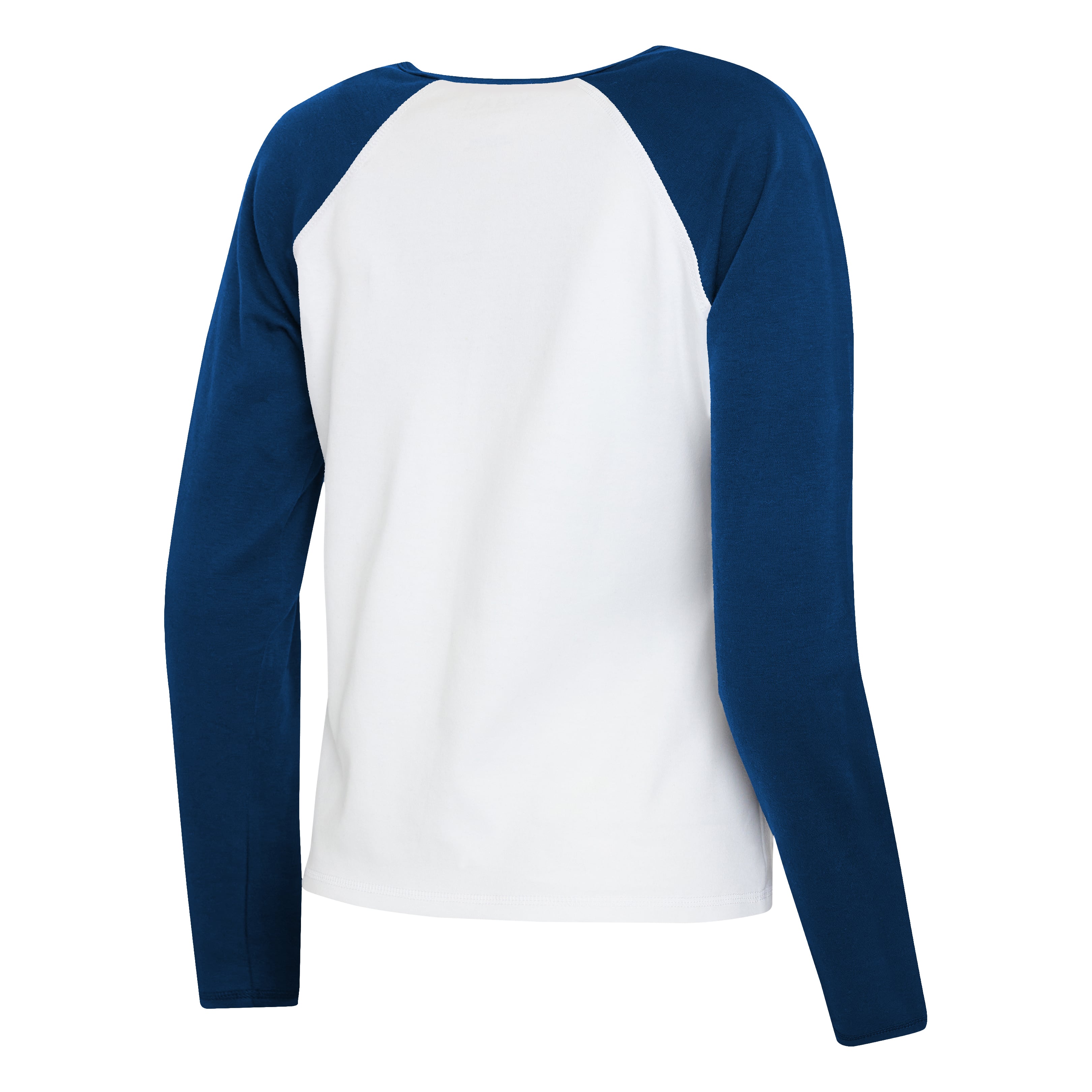 Women's WEAR by Erin Andrews White/Royal Indianapolis Colts Henley Long Sleeve Raglan T-Shirt