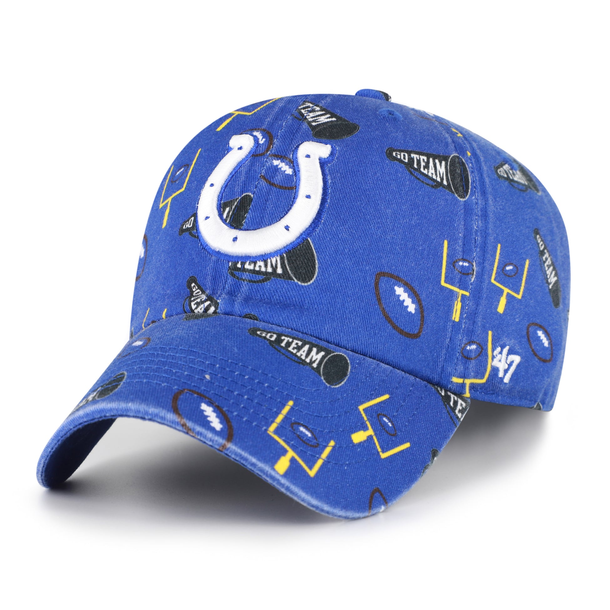Youth '47 Royal Indianapolis Colts Stomping Ground Clean Up Adjustable Hat