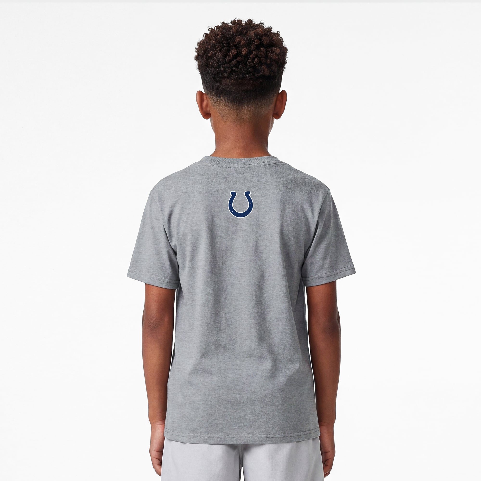 Youth Disney x Champion Heather Gray Indianapolis Colts Horace Horsecollar T-Shirt