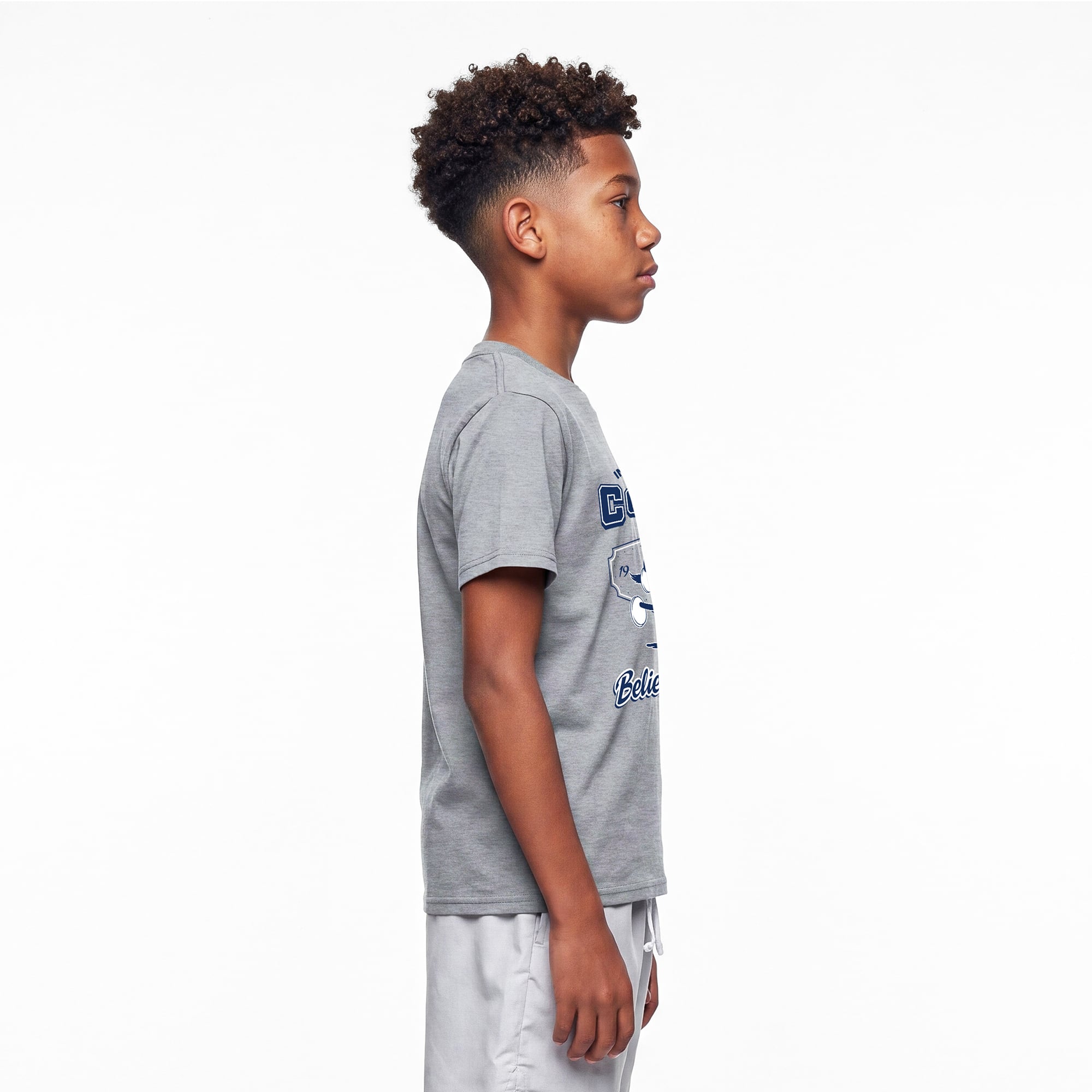 Youth Disney x Champion Heather Gray Indianapolis Colts Horace Horsecollar T-Shirt