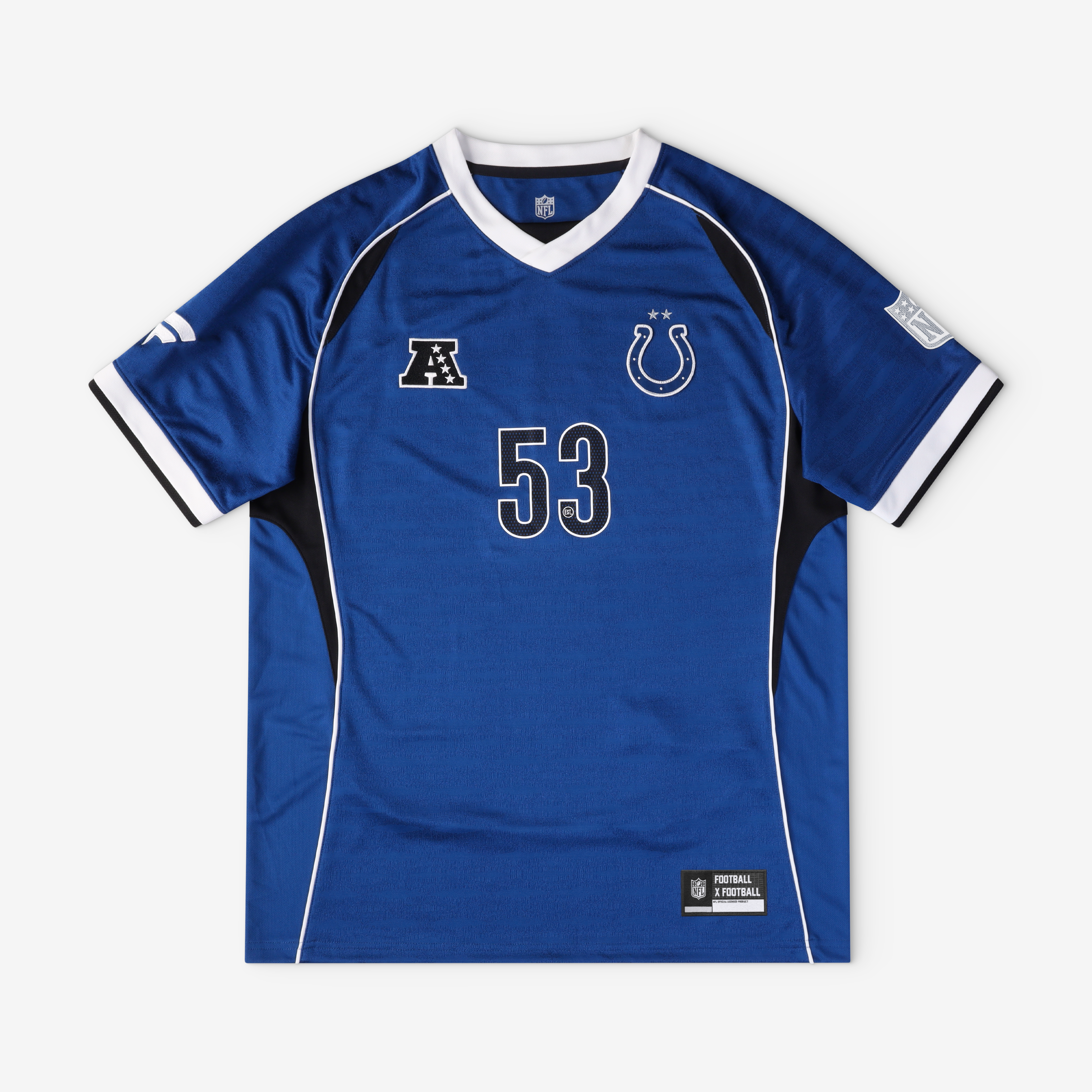 Youth Fanatics Royal Indianapolis Colts Football x V-Neck Fan Top
