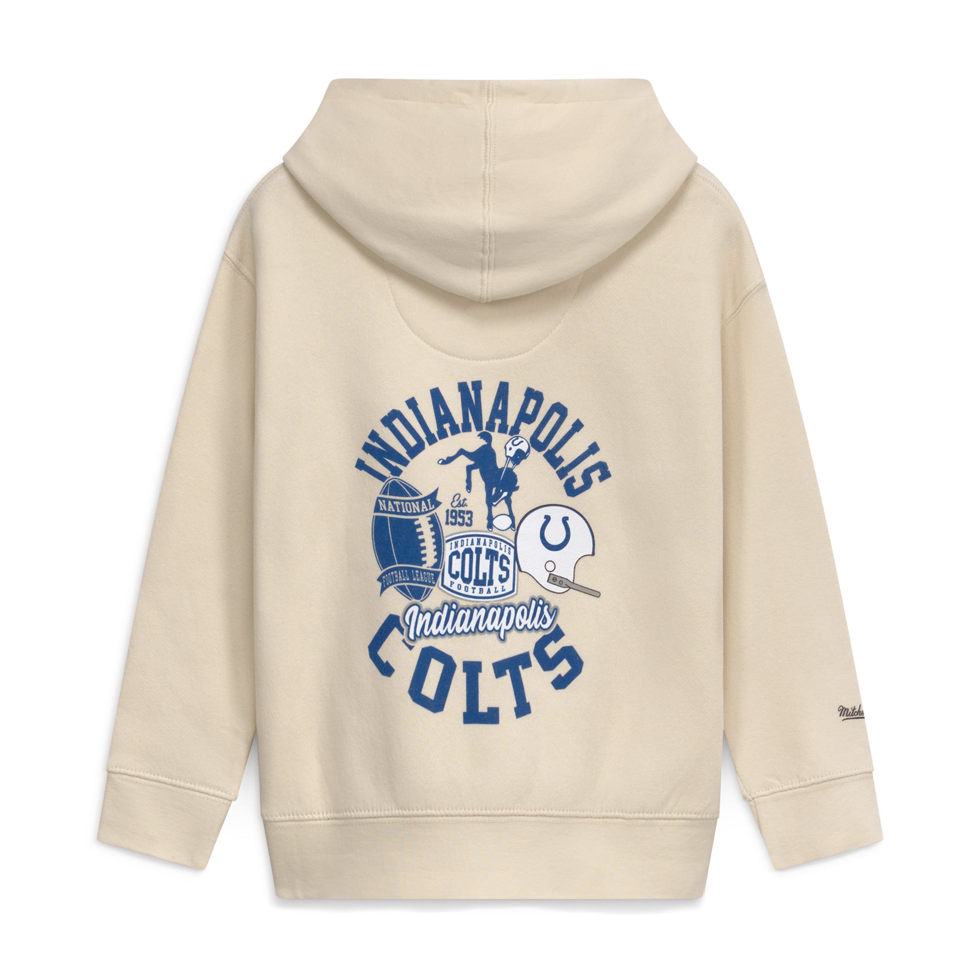 Youth Mitchell & Ness Natural Indianapolis Colts Sport Magnet Hoodie