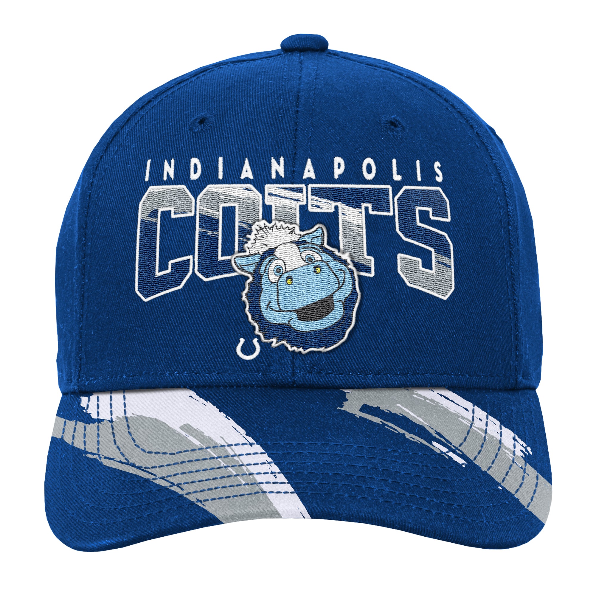 Youth Mitchell & Ness Royal Indianapolis Colts Big Head Pro Crown Snapback Hat