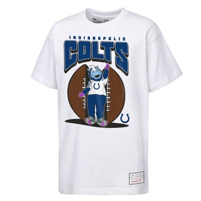  Indianapolis Colts Mitchell & Ness Youth Mascot Mania T-Shirt - White