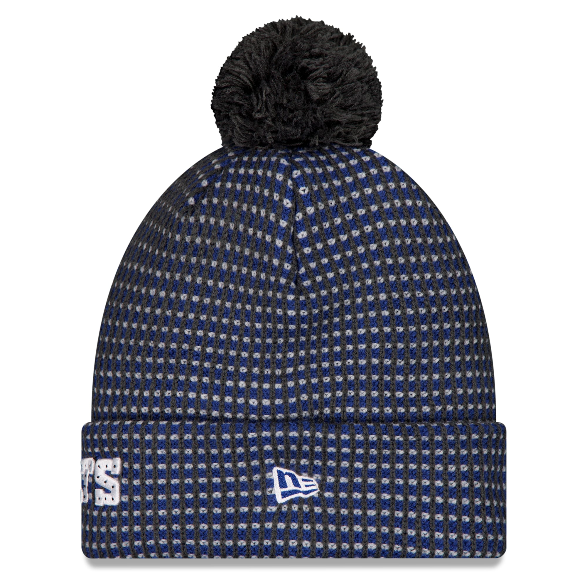 Youth New Era Anthracite Indianapolis Colts 2026 Rivalries Collection Sideline Cuffed Knit Hat with Pom