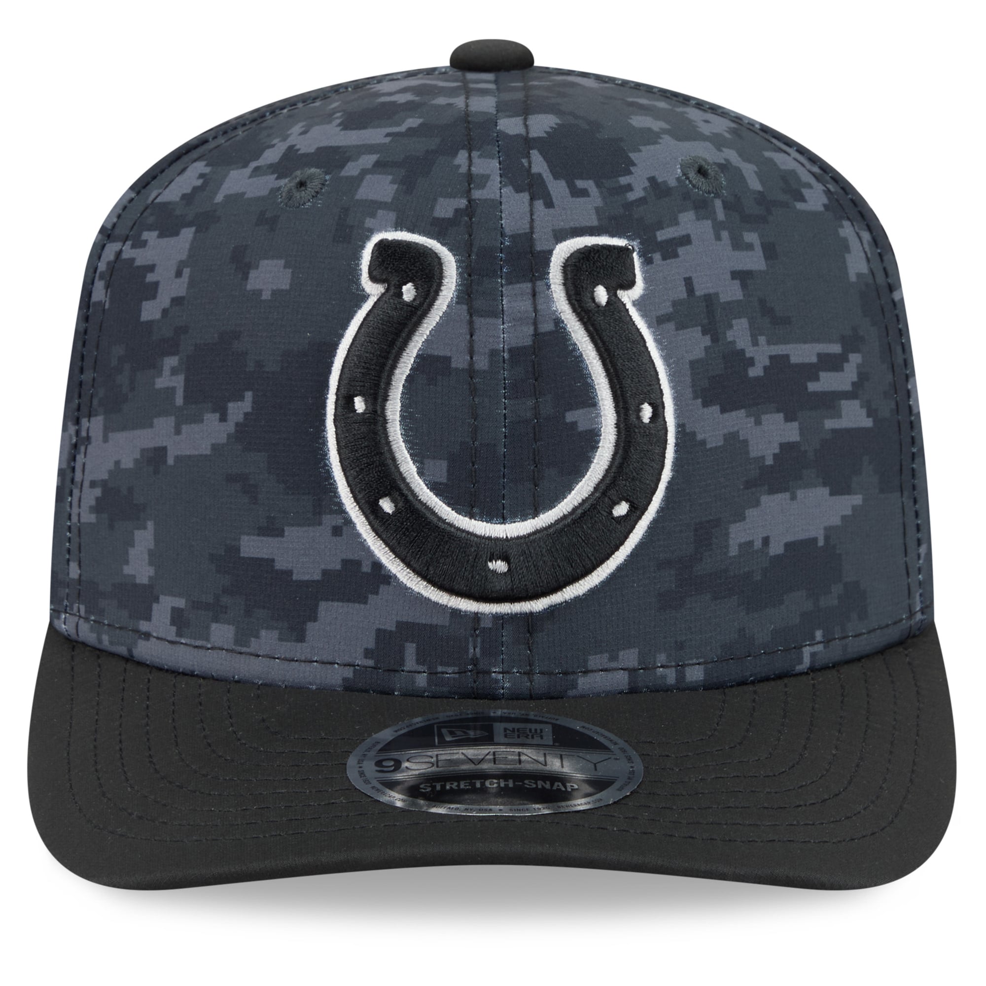 Casquette ajustable New Era noire pour jeunes Indianapolis Colts 2026 Salute To Service 9SEVENTY