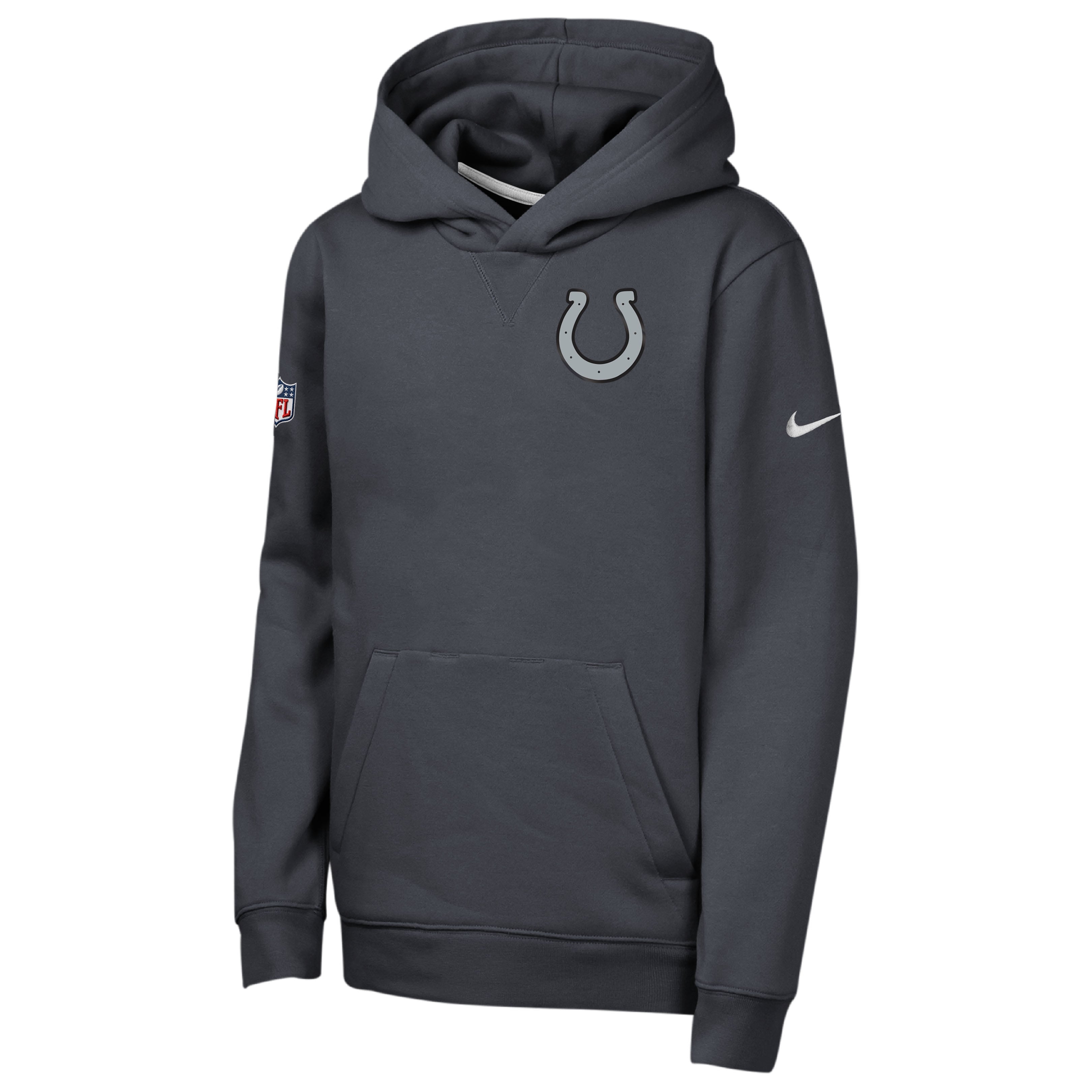 Youth Nike  Anthracite Indianapolis Colts 2026 Rivalries Collection Sideline Club Fleece Pullover Hoodie