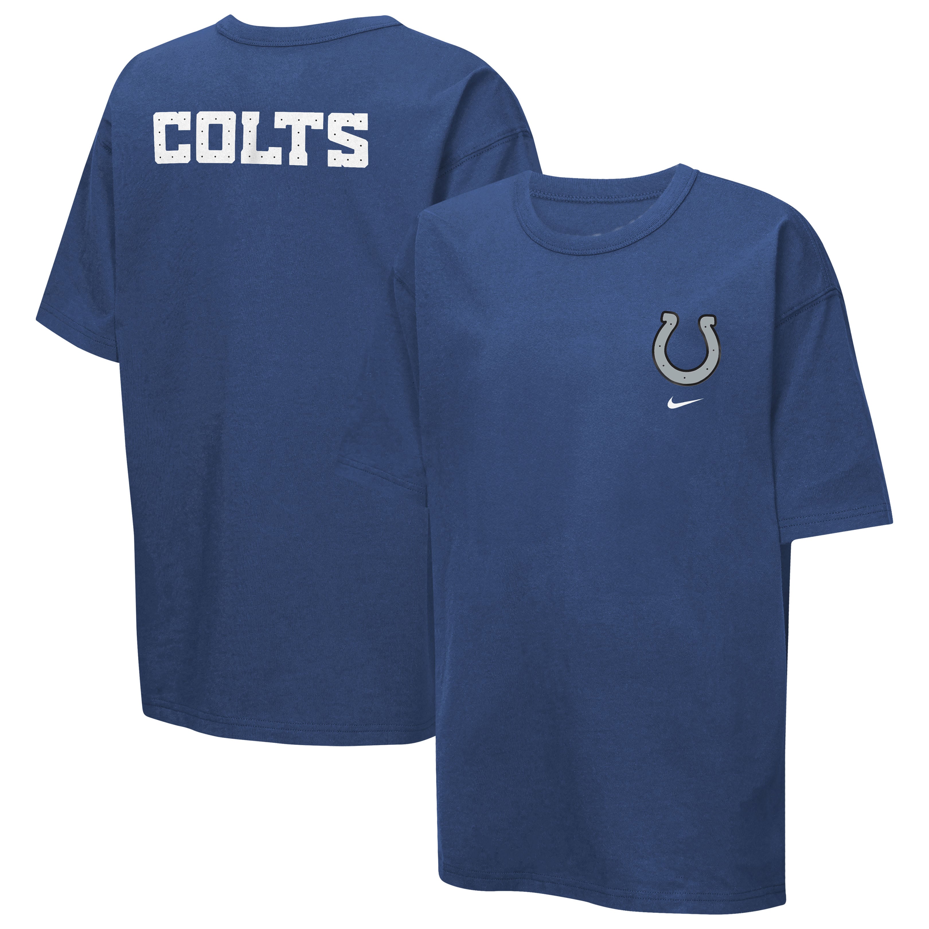 Youth Nike Blue Indianapolis Colts 2026 Rivalries Collection Helmet Max90 T-Shirt