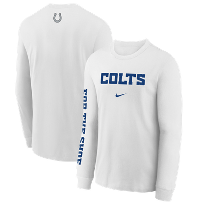  Indianapolis Colts Nike Youth 2026 Rivalries Collection Max90 Long Sleeve T-Shirt - White