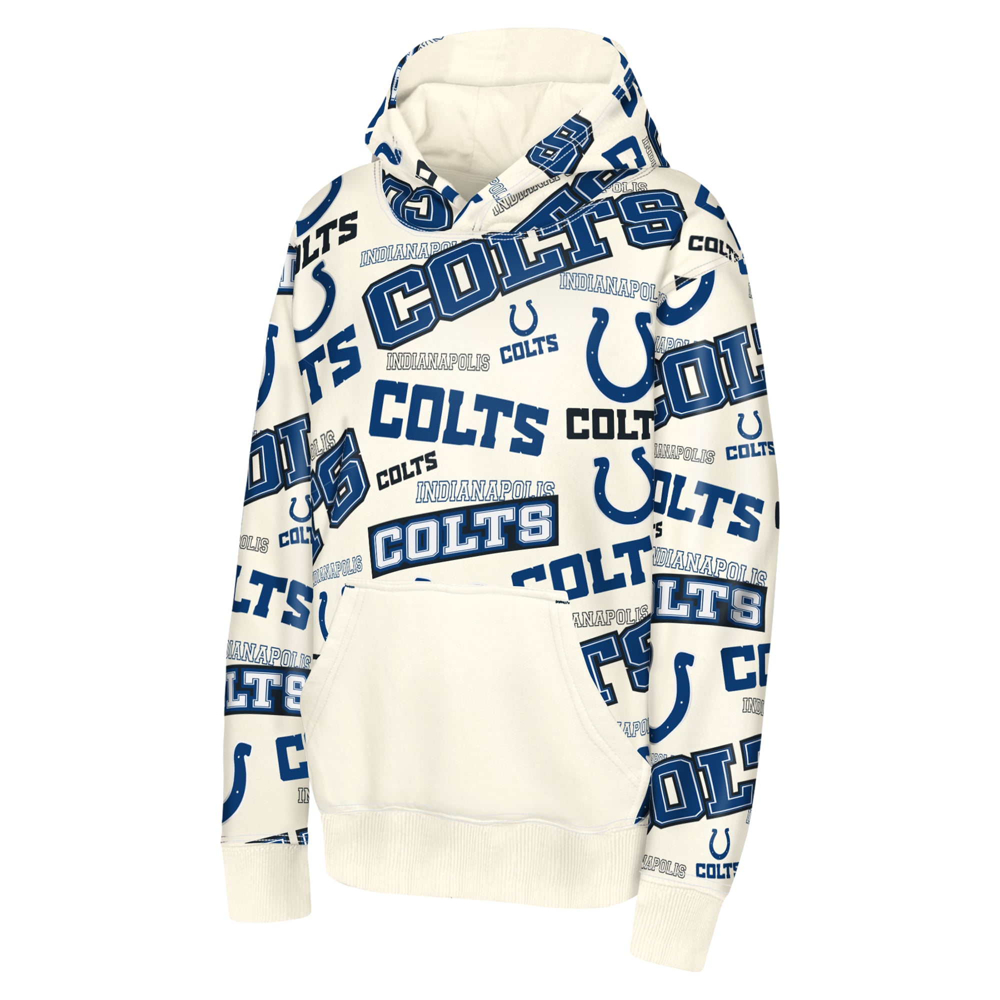 Youth Outerstuff Cream Indianapolis Colts Shake & Bake Hoodie