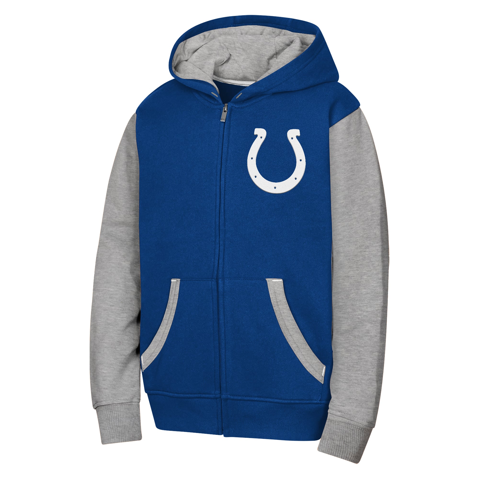 Sweat à capuche zippé Youth Outerstuff Royal Indianapolis Colts Stadium Colorblock