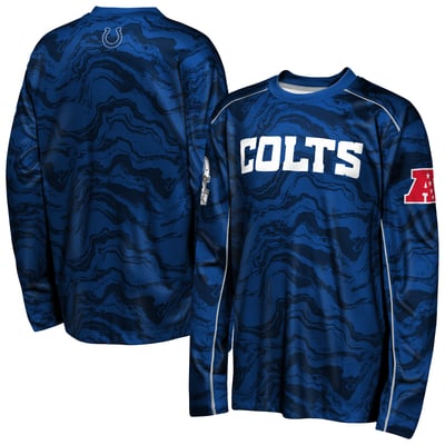 Indianapolis Colts Outerstuff Youth Tailgate Performance Long Sleeve T-Shirt - Royal
