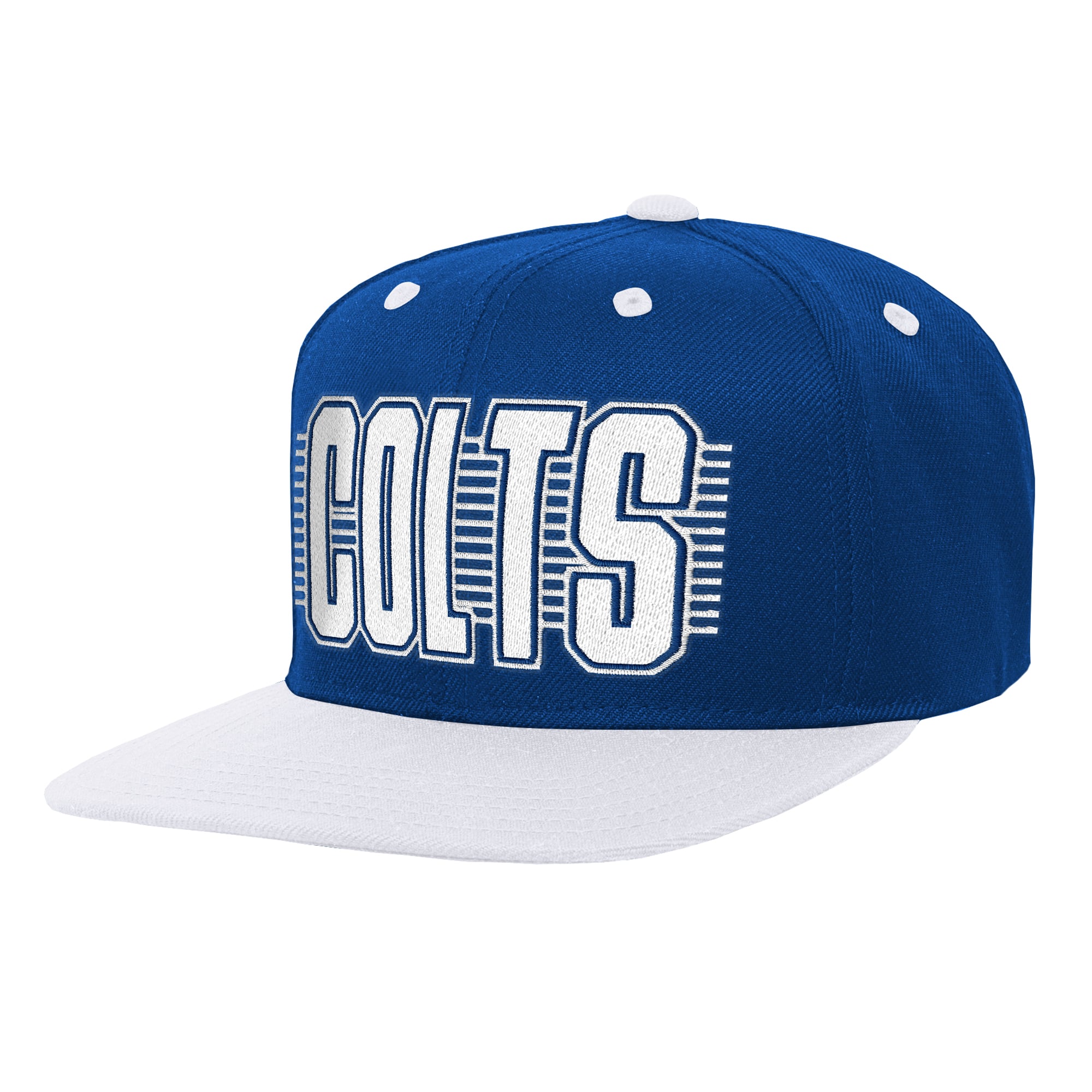 Casquette snapback Indianapolis Colts bleu royal/blanc pour jeunes Outerstuff