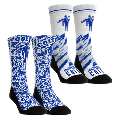  Indianapolis Colts Rock Em Youth Throwback Two-Pack Crew Socks Set - Blue