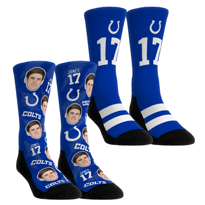 Daniel Jones Indianapolis Colts Rock Em Youth Player Football Guy Two-Pack Crew Sock Set