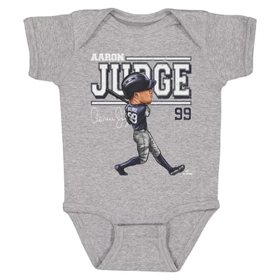 Aaron Judge 500 Level Infant Cartoon Bodysuit - Heather Gray