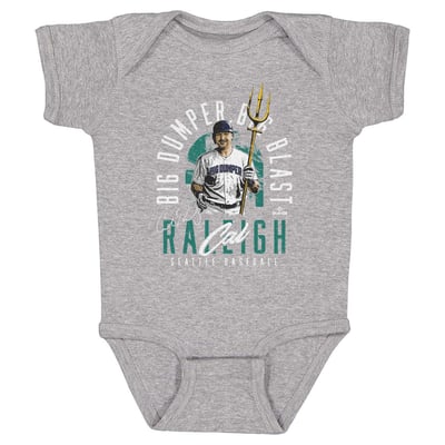 Cal Raleigh 500 Level Infant Big Dumper Big Blast Bodysuit - Heather Gray