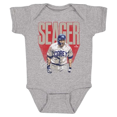 Corey Seager 500 Level Infant Bold Bodysuit - Heather Gray