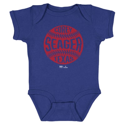 Corey Seager 500 Level Infant Vintage Baseball Bodysuit - Royal