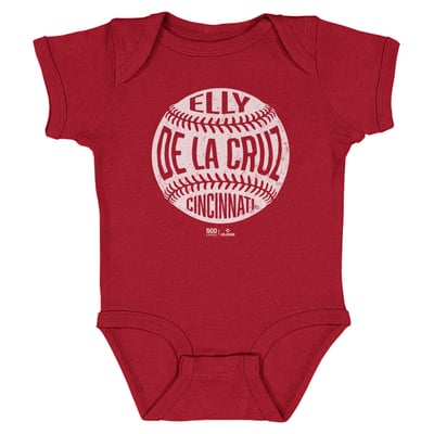Elly De La Cruz 500 Level Infant Vintage Baseball Bodysuit - Red