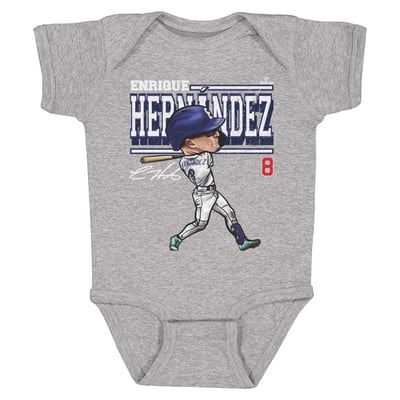 Enrique Hernández 500 Level Infant Cartoon Bodysuit - Heather Gray