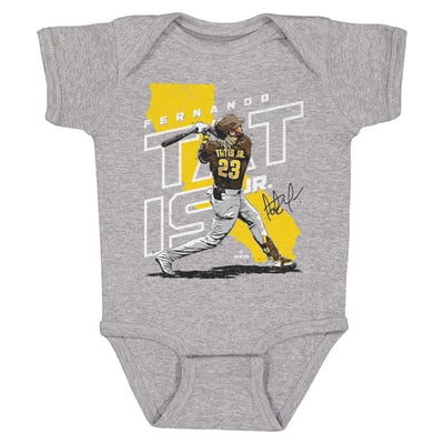 Fernando Tatis Jr. 500 Level Infant Map Bodysuit - Heather Gray