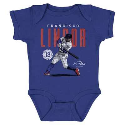 Francisco Lindor 500 Level Infant Card Bodysuit - Royal