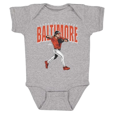 Gunnar Henderson 500 Level Infant Big Time Bodysuit - Heather Gray