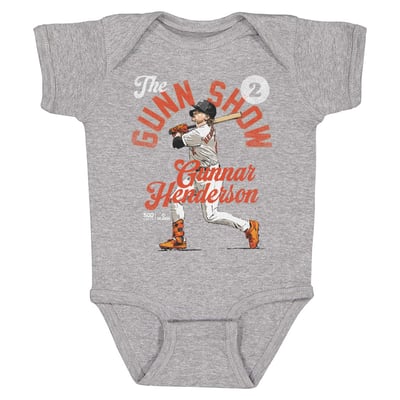Gunnar Henderson 500 Level Infant The Gunn Show Bodysuit - Heather Gray