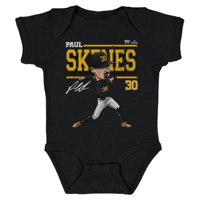 Paul Skenes 500 Level Infant Cartoon Bodysuit - Black