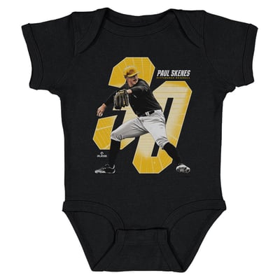 Paul Skenes 500 Level Infant Offset Bodysuit - Black
