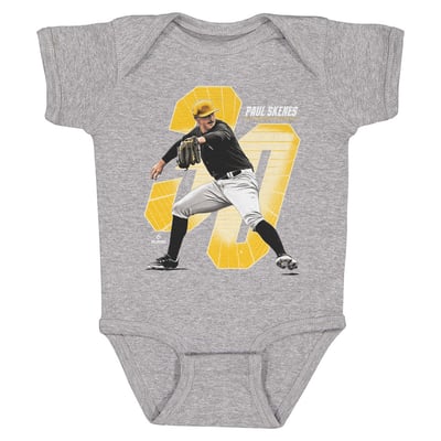 Paul Skenes 500 Level Infant Offset Bodysuit - Heather Gray