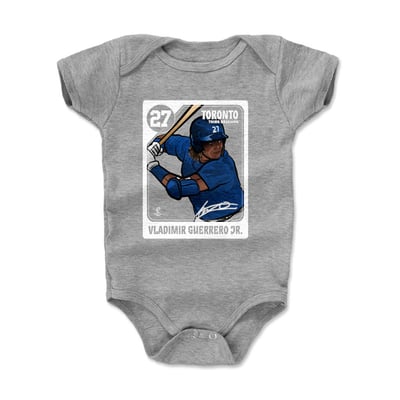 Vladimir Guerrero Jr. 500 Level Infant Card Bodysuit - Heather Gray