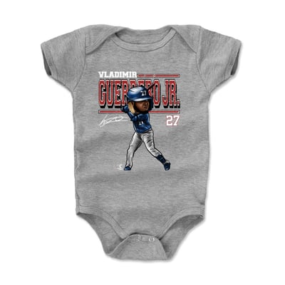 Vladimir Guerrero Jr. 500 Level Infant Cartoon Bodysuit - Heather Gray