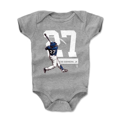 Vladimir Guerrero Jr. 500 Level Infant Grunge Bodysuit - Heather Gray