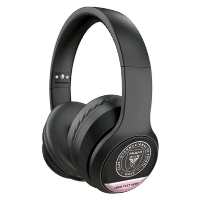 Inter Miami CF Keyscaper Personalized Solid Wireless Bluetooth Headphones With Case