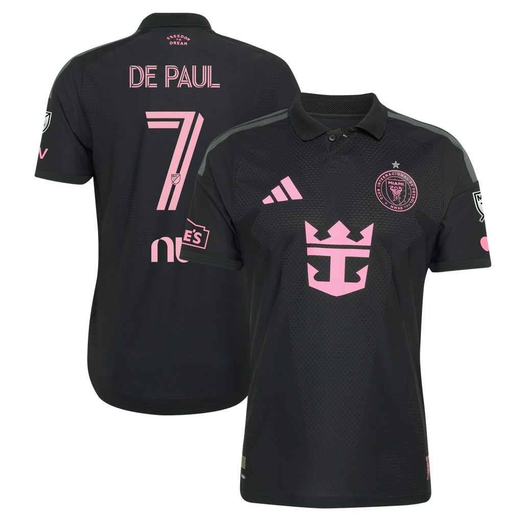 Men's Inter Miami CF Rodrigo De Paul adidas Black 2026 Presagio On ...