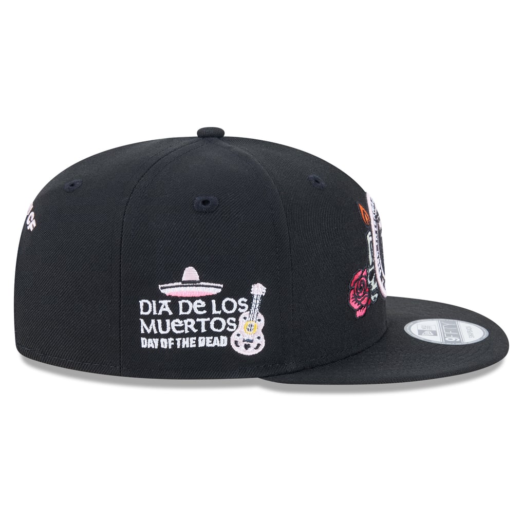 Men's Inter Miami CF New Era Black Day of the Dead 9FIFTY Snapback Hat