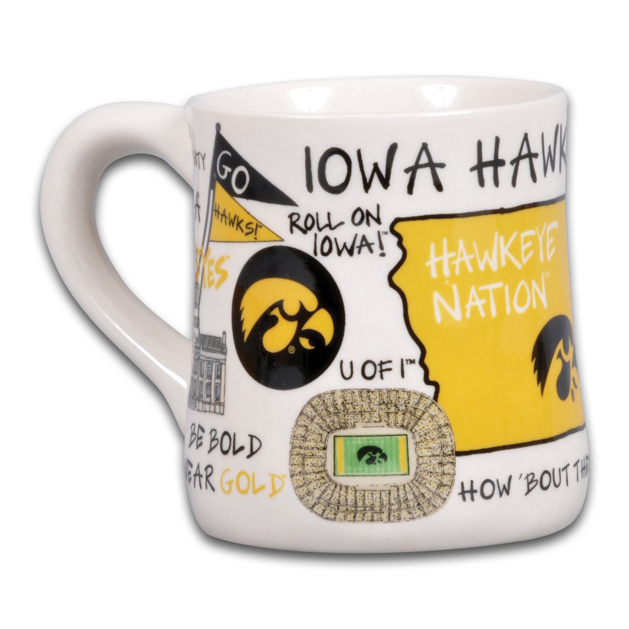 Mug en céramique Icon Iowa Hawkeyes de 59 cl (20 oz).