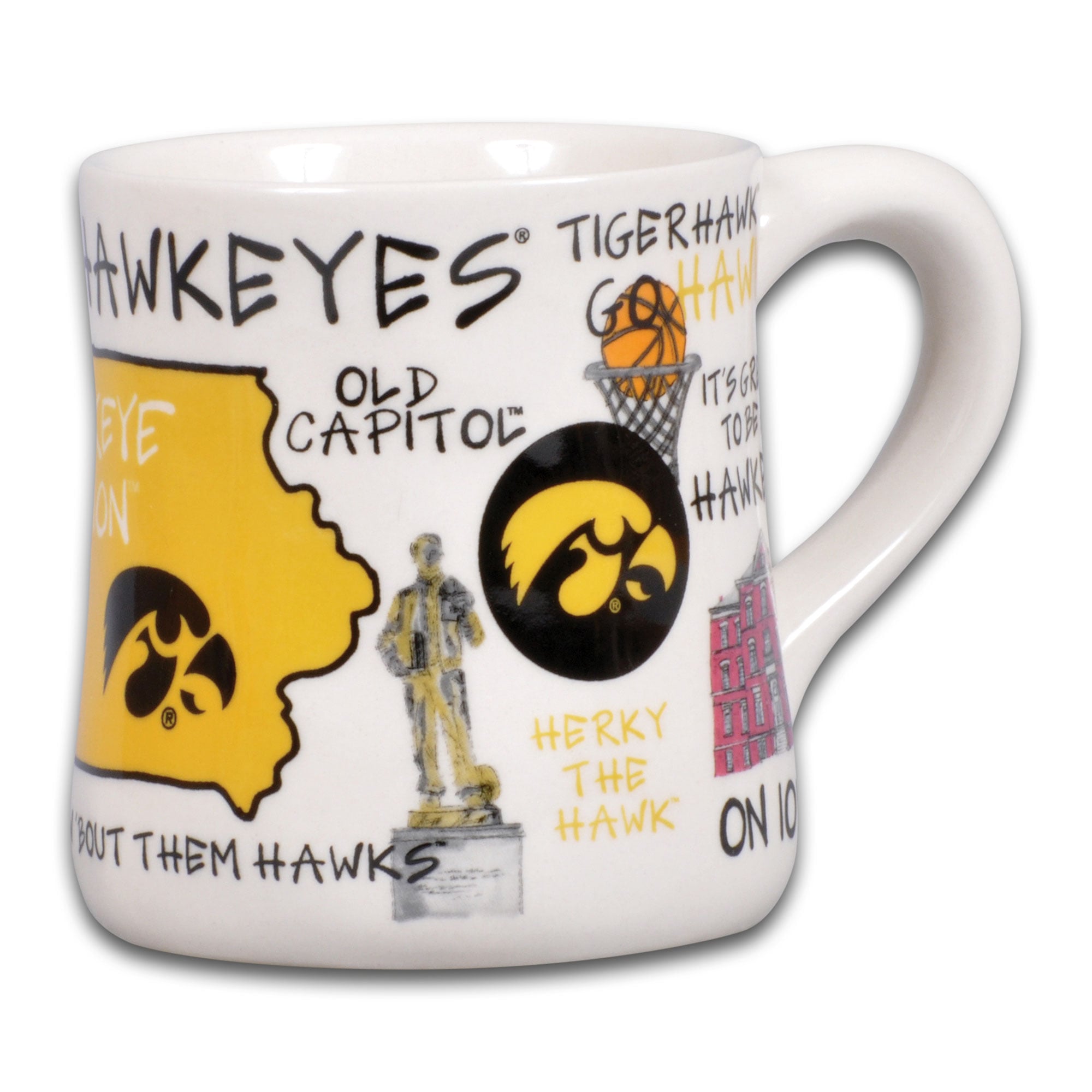 Mug en céramique Icon Iowa Hawkeyes de 59 cl (20 oz).