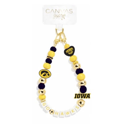 Iowa Hawkeyes CANVAS Style Beaded Wrislet